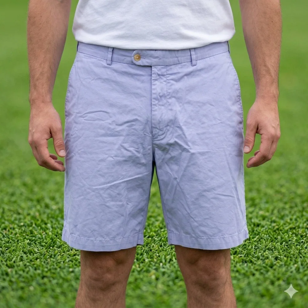 Peter Millar Cotton Flat Front Golf‎ Shorts Size 36 Lavender EUC